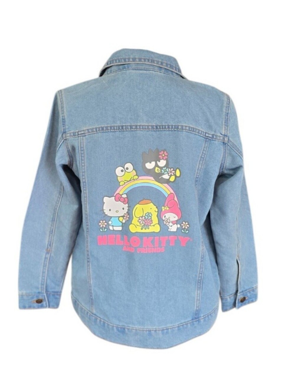 Sanrio Hello Kitty Girls Blue Button Up Jean Jacket 14/16 - Picture 4 of 8